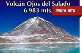 Expedition to Ojos de Salado ( 6.893  m) the highest volcano in the world