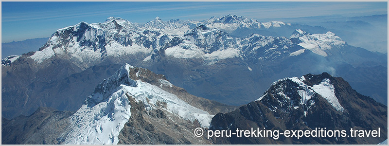 Nevados Urus (5495m), Ishinca (5530m) and Tocllaraju (6034m)-&-Huascaran (6768 m)