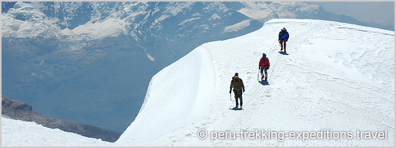 Nevados Urus (5495m), Ishinca (5530m) and Tocllaraju (6034m)-&-Huascaran (6768 m)